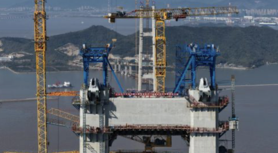 浙江:雙嶼門特大橋先導索成功過海